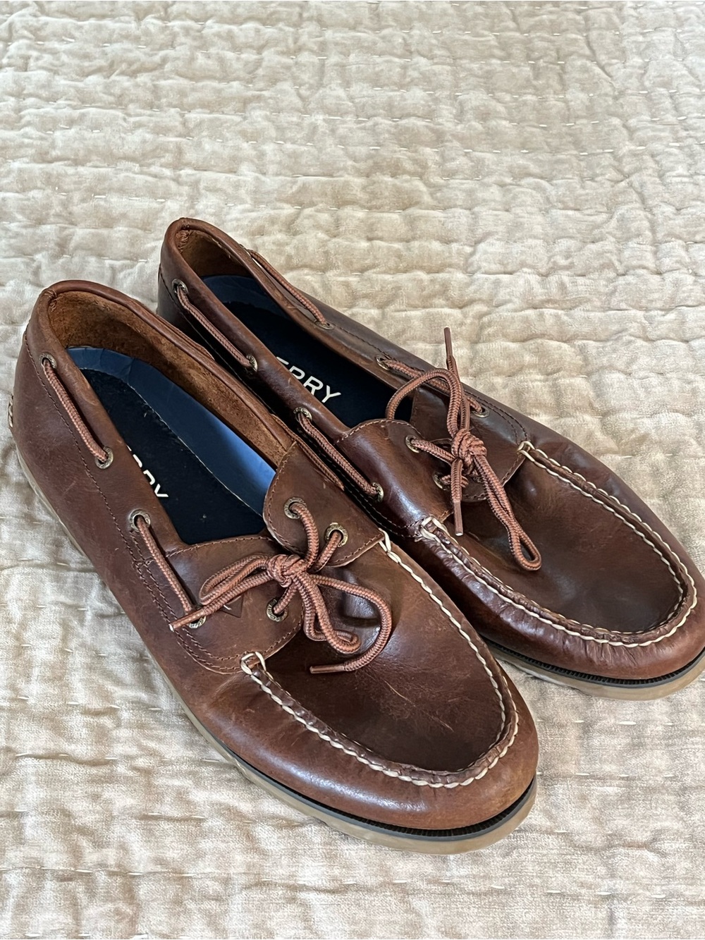 Men’s Sperry Brown Leather Classic Boat Shoes 11.5